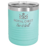 Polar Camel 10 oz. Stainless Steel Travel Mugs Signature Cutouts Teal 