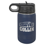 Polar Camel 12 oz. Stainless Steel Water Bottles Signature Cutouts Navy Blue 