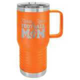 Polar Camel 20 oz Stainless Steel Travel Mug w/Handle Signature Cutouts Orange Standard 