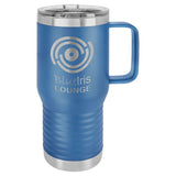 Polar Camel 20 oz Stainless Steel Travel Mug w/Handle Signature Cutouts Royal Blue Standard 