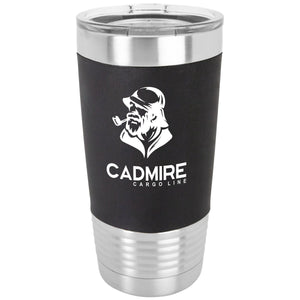Polar Camel 20oz Laserable Silicone Travel Mug Signature Cutouts Black/White Standard 