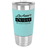 Polar Camel 20oz Laserable Silicone Travel Mug Signature Cutouts Light Teal/Black Standard 