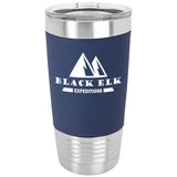 Polar Camel 20oz Laserable Silicone Travel Mug Signature Cutouts Navy/White Standard 