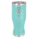 Polar Camel 20oz Stainless Steel Pilsner Travel Mugs Signature Cutouts Teal Standard 