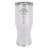 Polar Camel 20oz Stainless Steel Pilsner Travel Mugs Signature Cutouts White Standard 