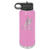 Polar Camel 32 oz. Stainless Steel Water Bottle Signature Cutouts Light Purple 