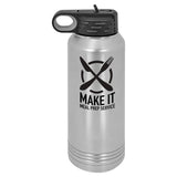 Polar Camel 32 oz. Stainless Steel Water Bottle Signature Cutouts Stainless 