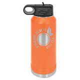 Polar Camel 32 oz. Stainless Steel Water Bottle Water Bottles Signature Laser Engraving Orange 