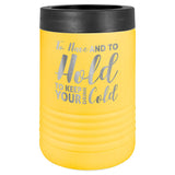 Polar Camel Stainless Steel Insulated Beverage/Can Holder Beverage Holder Signature Laser Engraving Yellow 
