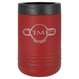 Polar Camel Stainless Steel Insulated Beverage/Can Holder Signature Cutouts Maroon 