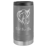 Polar Camel Stainless Steel Insulated Slim Beverage/Can Holder Beverage Holder Signature Laser Engraving Dark Gray 