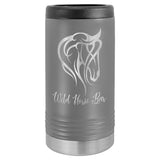 Polar Camel Stainless Steel Insulated Slim Beverage/Can Holder Signature Cutouts Dark Gray 