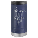 Polar Camel Stainless Steel Insulated Slim Beverage/Can Holder Signature Cutouts Navy Blue 