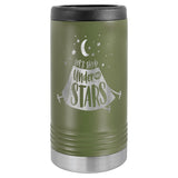 Polar Camel Stainless Steel Insulated Slim Beverage/Can Holder Signature Cutouts Olive Green 