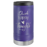 Polar Camel Stainless Steel Insulated Slim Beverage/Can Holder Signature Cutouts Purple 
