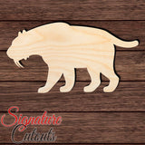 Sabertooth Tiger 002 Shape Cutout in Wood Craft Shapes & Bases Signature Cutouts 