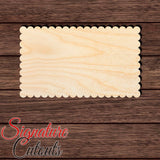 Scalloped Rectangle 001 Shape Cutout in Wood