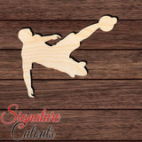 Soccer Player 002 Shape Cutout in Wood Craft Shapes & Bases Signature Cutouts 