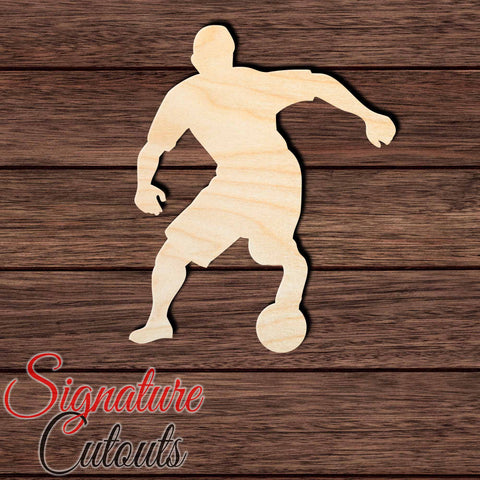 Soccer Player 003 Shape Cutout in Wood Craft Shapes & Bases Signature Cutouts 