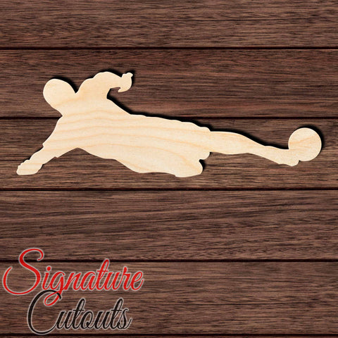 Soccer Player 004 Shape Cutout in Wood Craft Shapes & Bases Signature Cutouts 