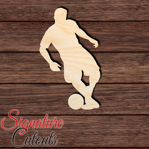 Soccer Player 005 Shape Cutout in Wood Craft Shapes & Bases Signature Cutouts 