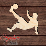 Soccer Player 006 Shape Cutout in Wood Craft Shapes & Bases Signature Cutouts 