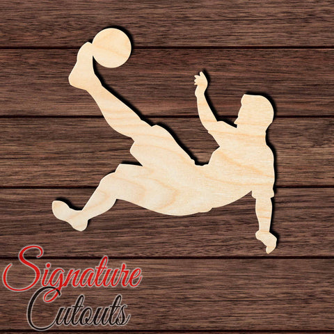 Soccer Player 006 Shape Cutout in Wood Craft Shapes & Bases Signature Cutouts 