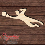 Soccer Player 007 Shape Cutout in Wood Craft Shapes & Bases Signature Cutouts 