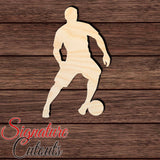 Soccer Player 008 Shape Cutout in Wood Craft Shapes & Bases Signature Cutouts 