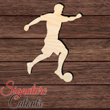 Soccer Player 009 Shape Cutout in Wood Craft Shapes & Bases Signature Cutouts 