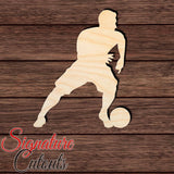 Soccer Player 010 Shape Cutout in Wood Craft Shapes & Bases Signature Cutouts 