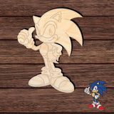 Sonic 001 Wood Shape Cutout - Paint by Line