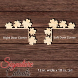 St. Patrick's Day Door Corner Shape Cutouts in Wood - DIY Decorate Blank Craft Shapes & Bases Signature Cutouts Style 3 