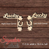 St. Patrick's Day Door Corner Shape Cutouts in Wood - DIY Decorate Blank Craft Shapes & Bases Signature Cutouts Style 5 