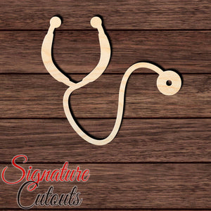 Stethoscope 001 Shape Cutout in Wood Craft Shapes & Bases Signature Cutouts 