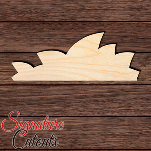 Sydney Opera House Shape Cutout in Wood Craft Shapes & Bases Signature Cutouts 
