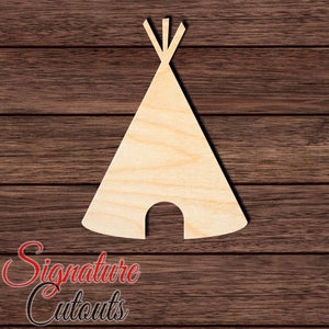 Teepee 001 Shape Cutout in Wood Craft Shapes & Bases Signature Cutouts 