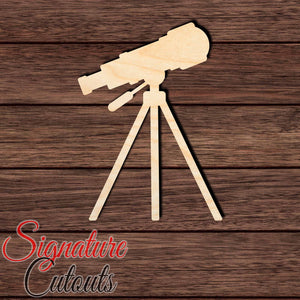 Telescope 001 Shape Cutout in Wood Craft Shapes & Bases Signature Cutouts 