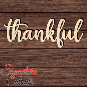 Thankful 001 Shape Cutout Craft Shapes & Bases Signature Cutouts 