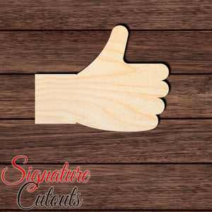 Thumbs Up Shape Cutout in Wood Craft Shapes & Bases Signature Cutouts 