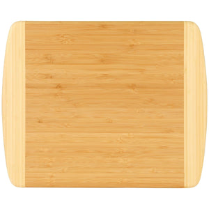 Two Tone Cutting Board, Bamboo, 13-1/2" x 11-1/2" - Includes Custom Engraving (#220) Signature Custom Works 