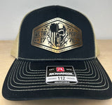 "We the People" Acrylic Patch Hat Signature Custom Works Black/Vegas Gold Hat with Gold/Black Acrylic Patch 