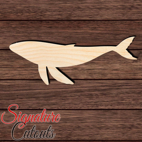 Whale 009 Shape Cutout in Wood Craft Shapes & Bases Signature Cutouts 