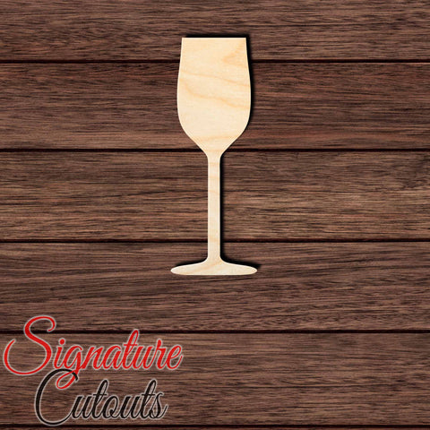 Wine Glass 002 - Zinfandel Shape Cutout in Wood Craft Shapes & Bases Signature Cutouts 