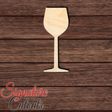 Wine Glass 003 - Pinot Noir Shape Cutout in Wood Craft Shapes & Bases Signature Cutouts 