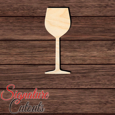 Wine Glass 003 - Pinot Noir Shape Cutout in Wood Craft Shapes & Bases Signature Cutouts 