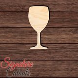 Wine Glass 004 - Cabernet Shape Cutout in Wood Craft Shapes & Bases Signature Cutouts 