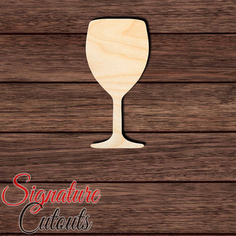 Wine Glass 004 - Cabernet Shape Cutout in Wood Craft Shapes & Bases Signature Cutouts 