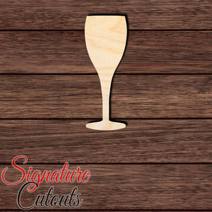 Wine Glass 005 - Shape Cutout in Wood Craft Shapes & Bases Signature Cutouts 