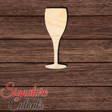 Wine Glass 005 - Shape Cutout in Wood Craft Shapes & Bases Signature Cutouts 